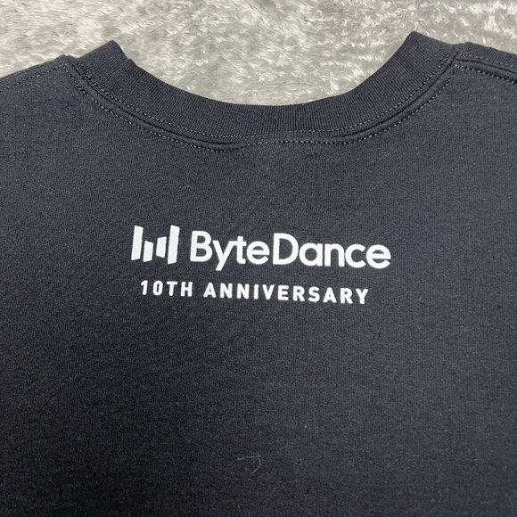 Byte Dance Sweatshirt Mens Large Black Pullover 10th Anniversary Tik Tok Social - Picture 9 of 10
